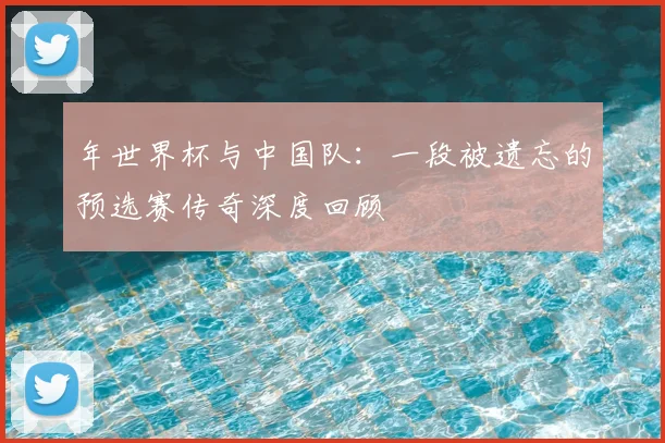 年世界杯与中国队：一段被遗忘的预选赛传奇深度回顾